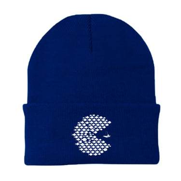 Fishing Pacman Style Embroidered Beanie